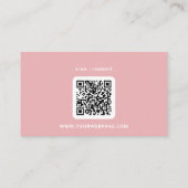 Logo rose Dusty Carte de visite de code QR (Dos)