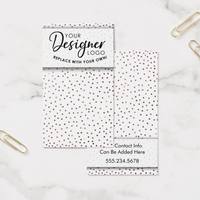 Logo Rose Gold Confetti Écran Porte-oreille (Bureau)