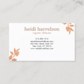 Logo rose Gold Floral sur carte de fidélité noire (Dos)