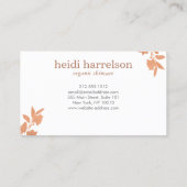 Logo rose Gold Floral sur la carte de fidélité du  (Dos)