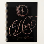 Logo rose Gold Hair carnet de rendez-vous  (Devant)