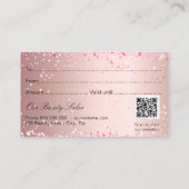 Logo rose or rose code qr certificat cadeau (Dos)