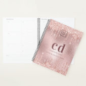 Logo rose or rose gouttes monogramme entreprise (Devant avec enveloppe)