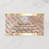 Logo rose QR CODE Carte de visite métallique (Dos)