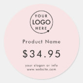 Logo rose | Sticker pour étiquette de prix du prod (Devant)