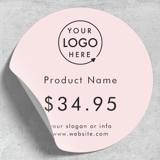 Logo rose | Sticker pour étiquette de prix du prod