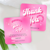 Logo rose tendance Carte de remerciements d'affair