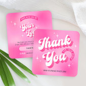 Logo rose tendance Carte de remerciements d'affair