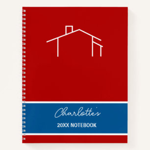 Logo Rouge Blanc Bleu Carnet du planificateur d'en