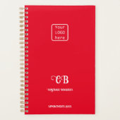 Logo Rouge & Blanc Monogramme Business Planner 202 (Devant)