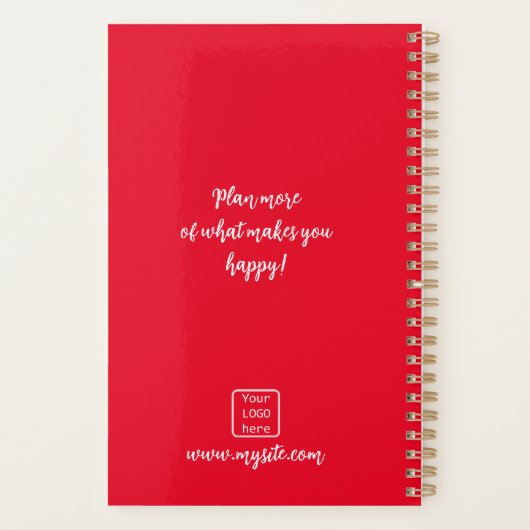 Logo Rouge & Blanc Monogramme Business Planner 202 (Dos)