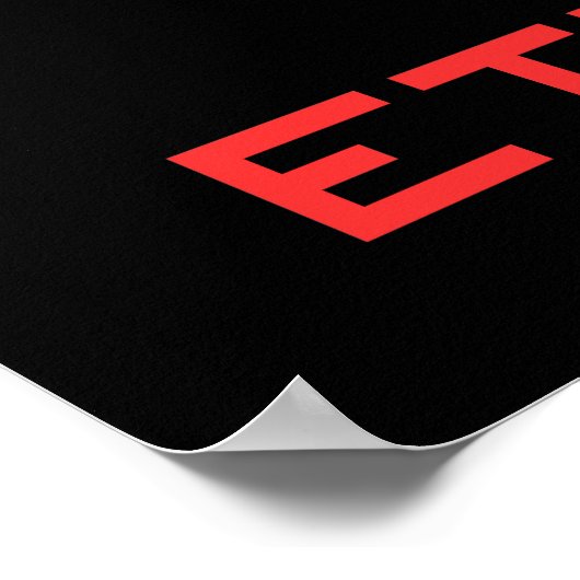 Logo rouge Ethereum ETH 8 bits | Poster (Coin)