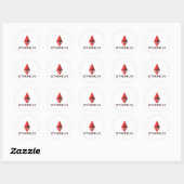 Logo rouge Ethereum ETH 8 bits | Sticker (Feuille)