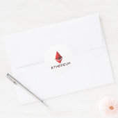 Logo rouge Ethereum ETH 8 bits | Sticker (Enveloppe)