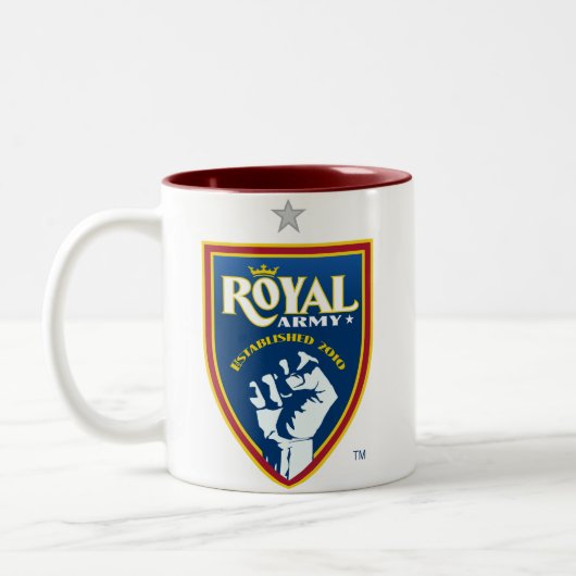 Logo royal d'armée/SLTID rouge sur la tasse rouge (Gauche)