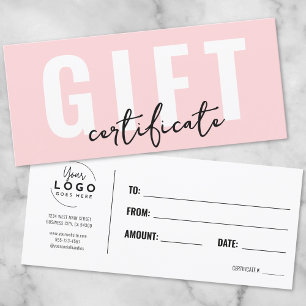 Logo Roze Minimaal Zakelijk Cadeaubon