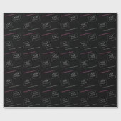 Logo roze website Business Company Packaging Black Cadeaupapier (Vlak)