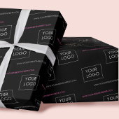 Logo roze website Business Company Packaging Black Cadeaupapier
