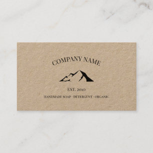 Logo russe de montagne carte de visite kraft