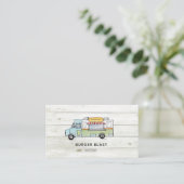 Logo Rustic bois Food Truck Carte de visite (Debout devant)
