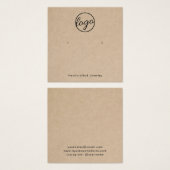Logo Rustique Carte de Porte-oreille moderne (Devant & derrière)