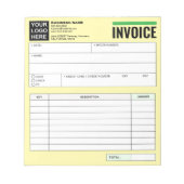 Logo, Sales Receipt Order Forms, Invoice Booklet Notitieblok (Voorkant)