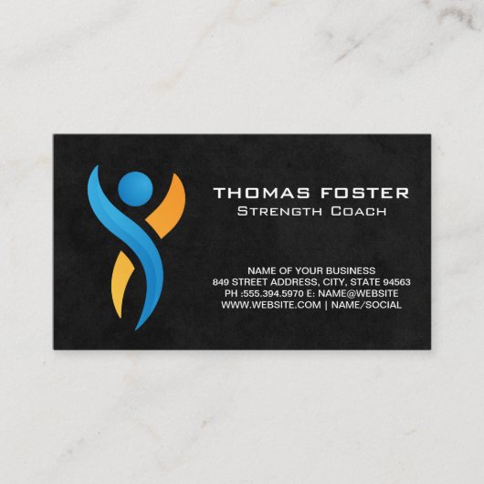 Logo santé | Carte de visite de fitness de résista (Devant)