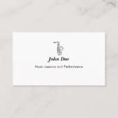 Logo saxophone - Carte de visite (Dos)