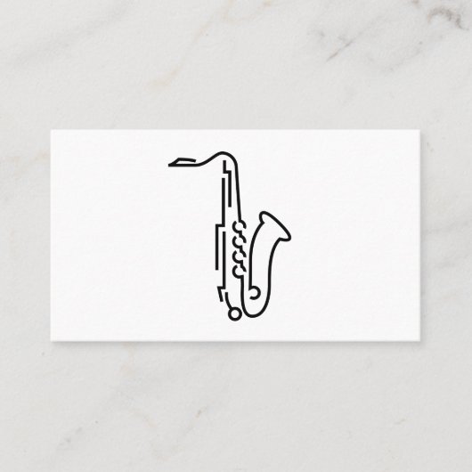 Logo saxophone - Carte de visite (Devant)