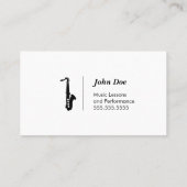 Logo saxophone - Carte de visite (Dos)