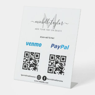 Logo Scannen toevoegen aan PayPal PayPal QR-code M Reclamebord Met Voetstuk