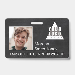 Logo Schoolbord Trendy Zakelijk Personeel Foto Badge
