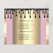 Logo Schoonheid Make-up Nagels Prijslijst Drips Ro Flyer (Achterkant)