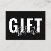 Logo Script Certificat Cadeau Bon d'Achat Entrepri (Devant)