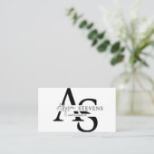 Logo Script initialen Hair Make-up QR-code Visitekaartje (Staand voorkant)