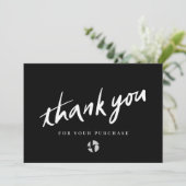 Logo Script Merci noir (Debout devant)