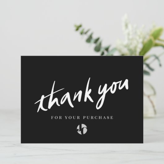 Logo Script Merci noir (Debout devant)