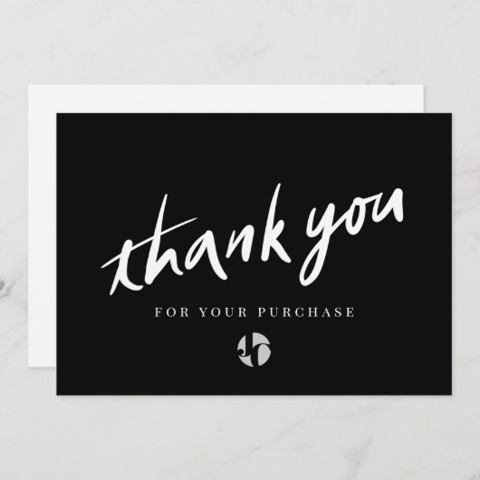 Logo Script Merci noir (Devant / Derrière)