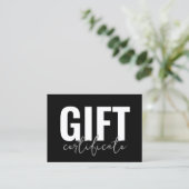 Logo Script moderne Certificat cadeau d'entreprise (Debout devant)