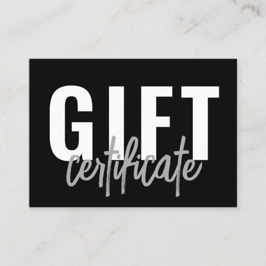 Logo Script moderne Certificat cadeau d'entreprise (Devant)