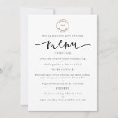 Logo Script Société Noël Carte Menu (Devant)