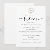Logo Script Société Noël Carte Menu (Devant / Derrière)