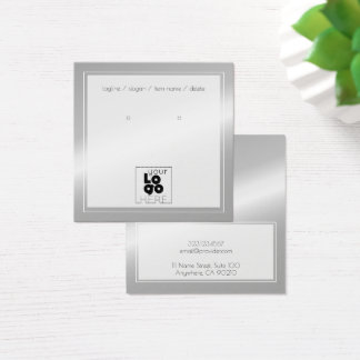 Logo Silver Ice Faux Metallic Earring Carte d'affi