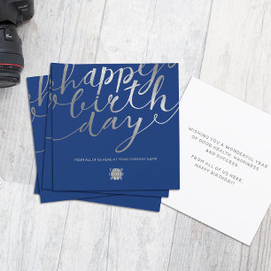 Logo Silver Script met een blauw marineschildschri Kaart