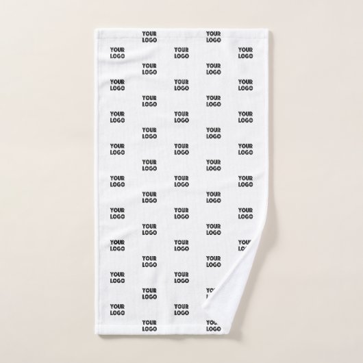 Logo simple à répéter | Blanc (Serviette à main)