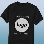 Logo Simple Avec Texte Professionnel Promotionnel<br><div class="desc">Ajoutez votre propre logo et le choix du texte à cette conception unisexe. Supprimez le texte supérieur ou inférieur si vous préférez. Minimaliste et professionnel. Idéal pour l'image de marque ou les uniformes des employés,  ou comme produit promotionnel pour vos clients et clients.</div>