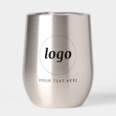 Logo Simple Avec Texte Promotionnel D'entreprise (Arrière)