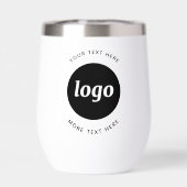 Logo Simple Avec Texte Promotionnel D'entreprise (Arrière)
