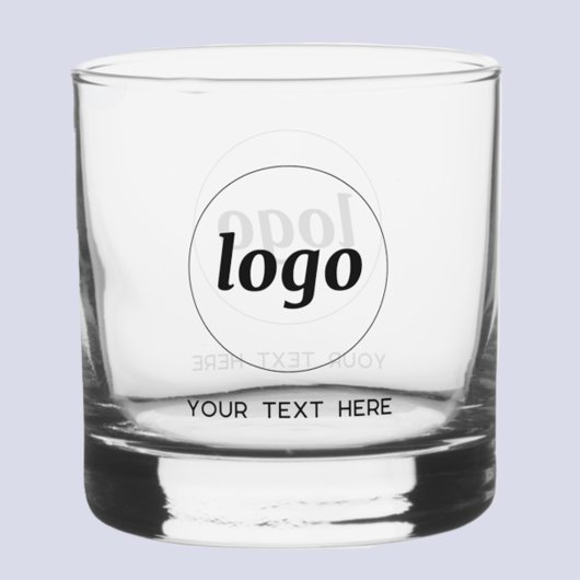 Logo simple avec verre commercial promotionnel tex