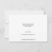 Logo simple Black Rose Company Logo Merci personna (Dos)